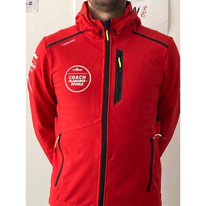 Veste softshell Coach Plaisance Rouge