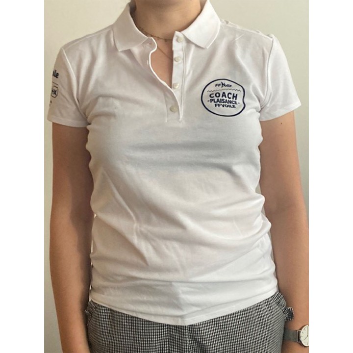 Polo Coach Plaisance Blanc Femme