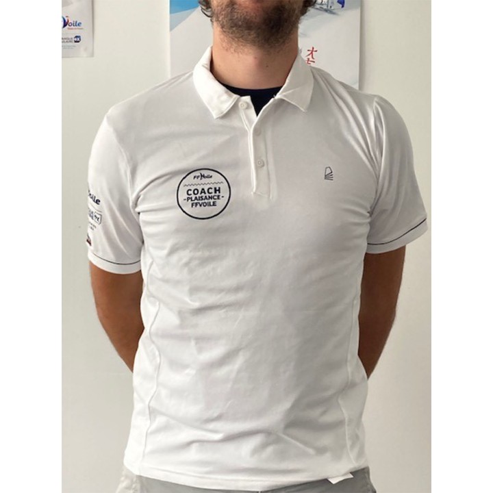 Polo Coach Plaisance Blanc Homme