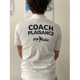 Polo Coach Plaisance Blanc Homme