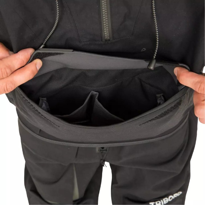 Vareuse de quart Homme Gamme 900 noir siglée FFVoile