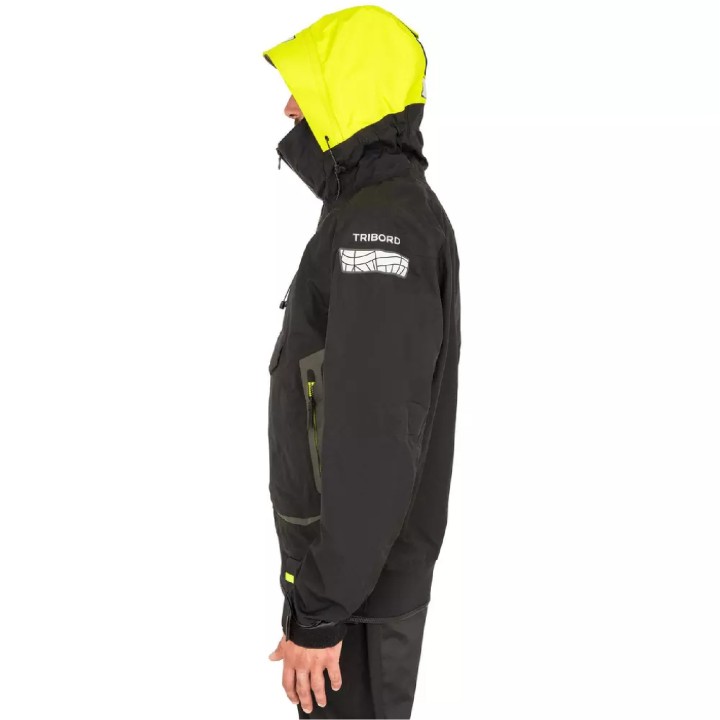Vareuse de quart Homme Gamme 900 noir siglée FFVoile