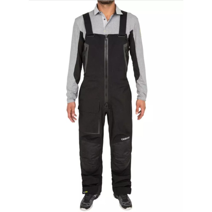 Salopette de quart Homme Gamme 900 noir siglée FFVoile