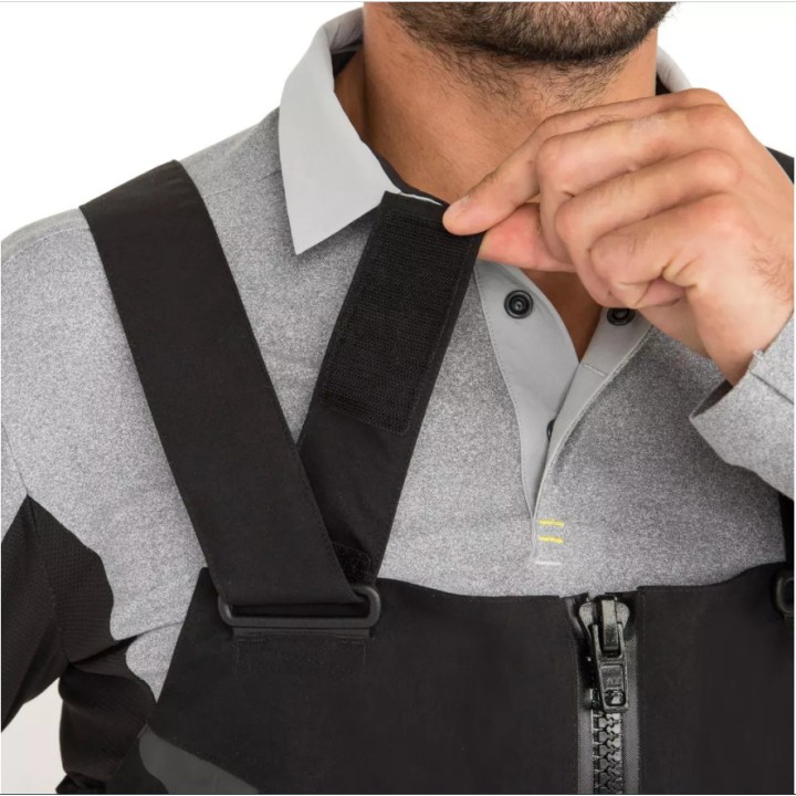 Salopette de quart Homme Gamme 900 noir siglée FFVoile