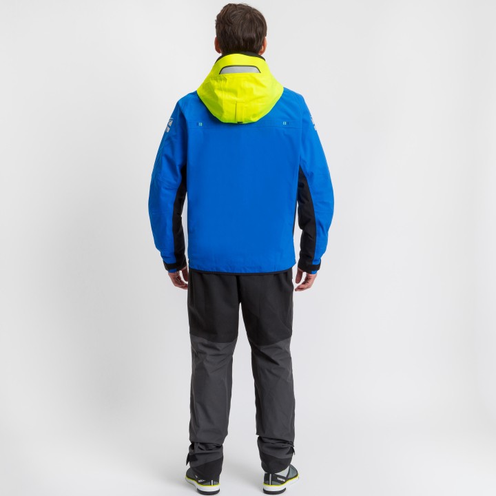 Blouson Homme Gamme 500 bleu/jaune siglé FFVoile