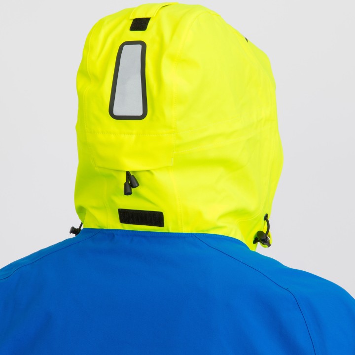 Blouson Homme Gamme 500 bleu/jaune siglé FFVoile
