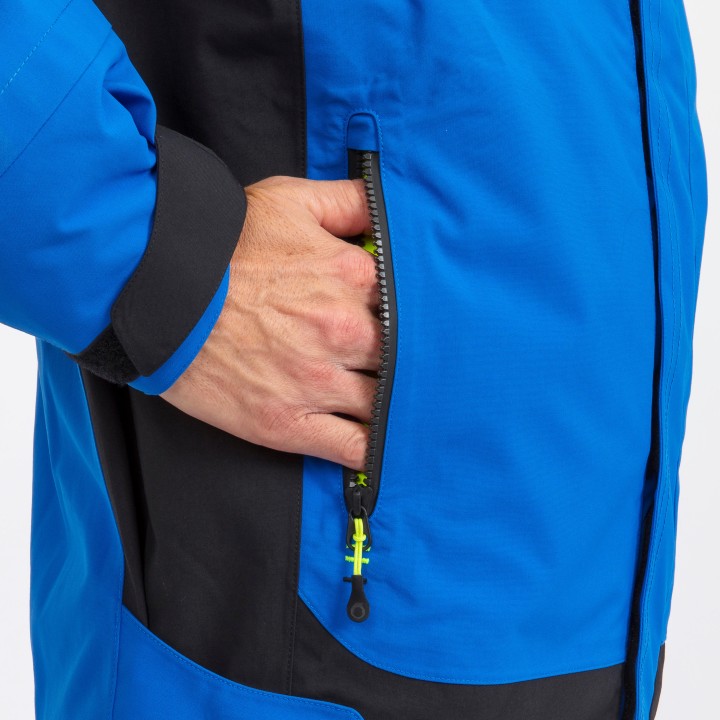 Blouson Homme Gamme 500 bleu/jaune siglé FFVoile