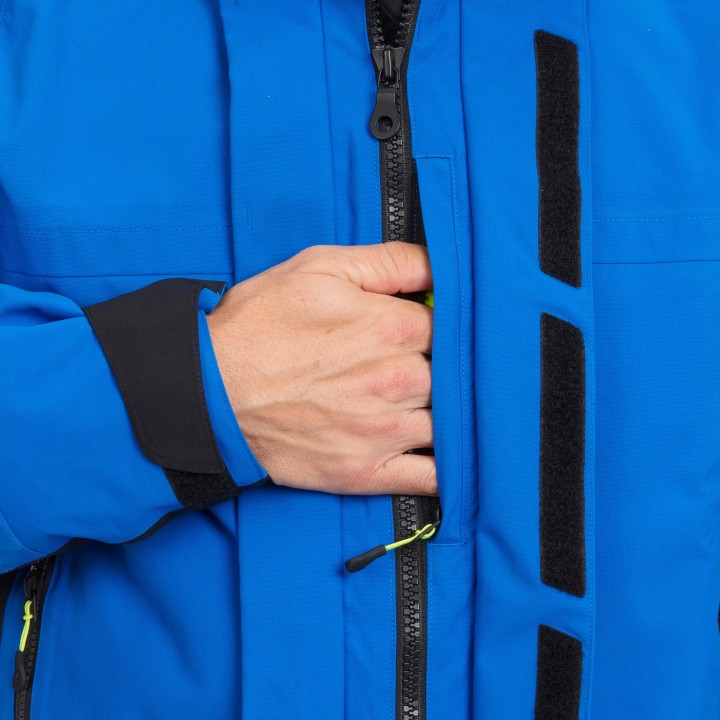 Blouson Homme Gamme 500 bleu/jaune siglé FFVoile