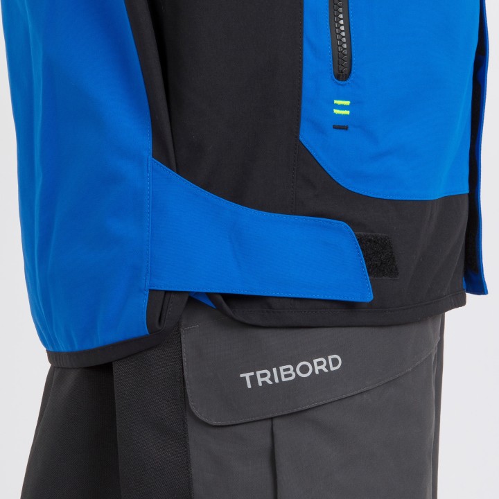 Blouson Homme Gamme 500 bleu/jaune siglé FFVoile