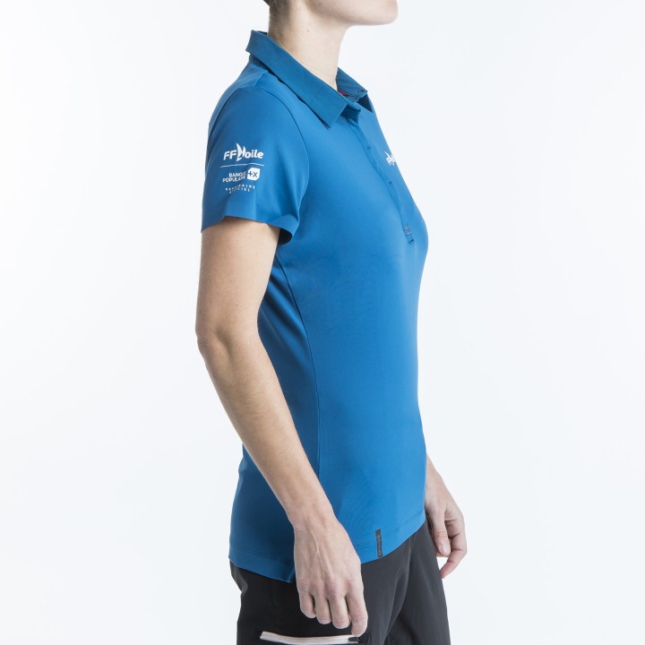 Polo manches courtes Gamme 100 navy siglé FFVoile