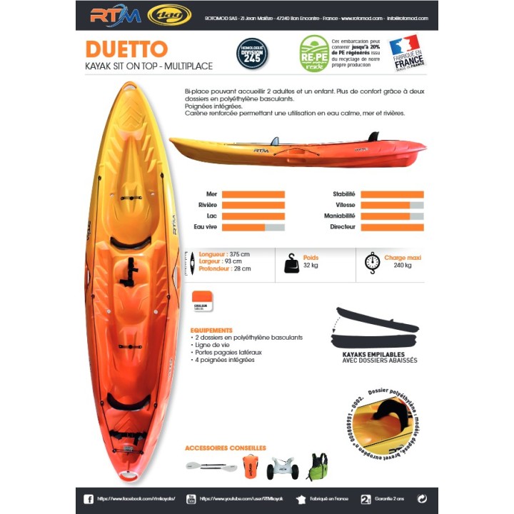 Kayak Sit On top DUETTO