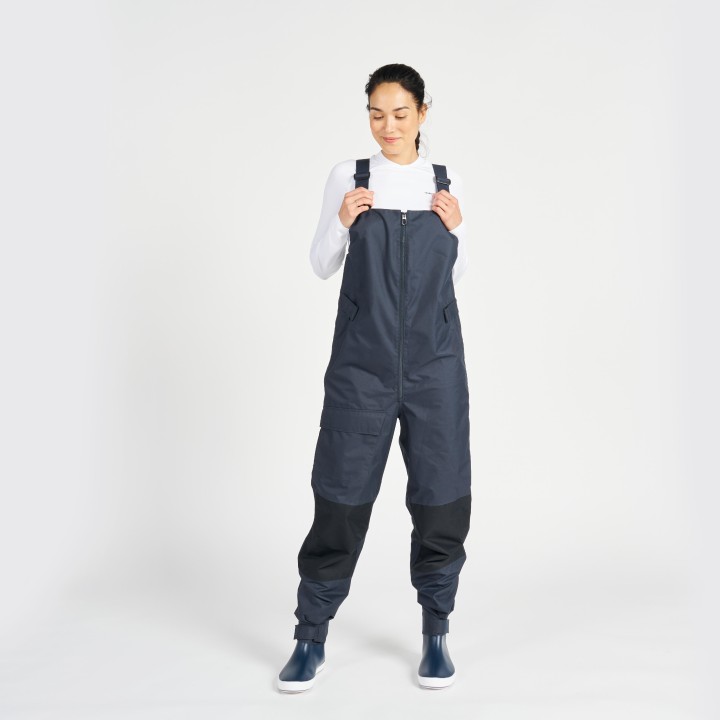 Salopette de quart voile adulte - salopette 100 mixte grise
