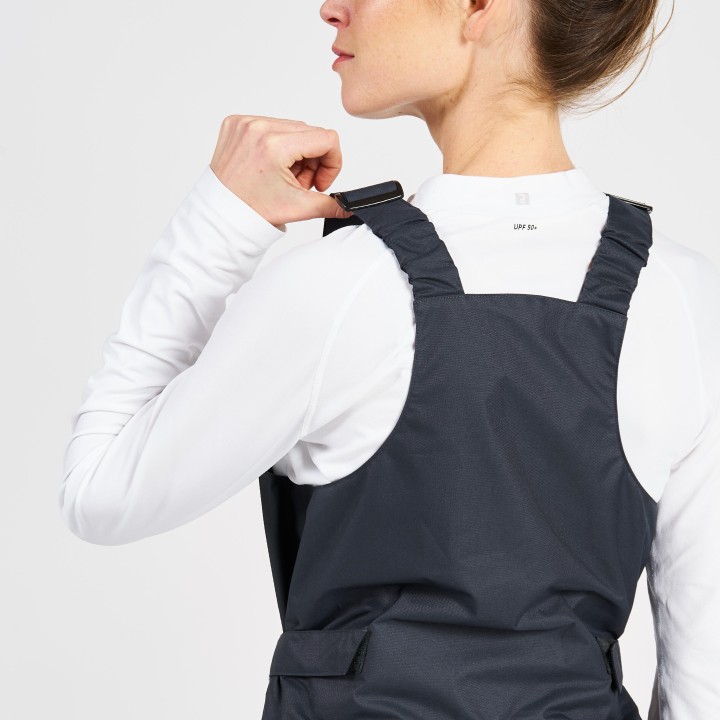 Salopette de quart voile adulte - salopette 100 mixte grise