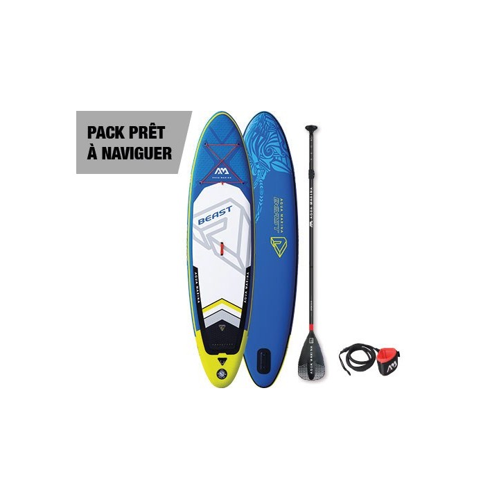SUP Air Aquamarina BEAST 10'6" + pagaie + leash + pompe