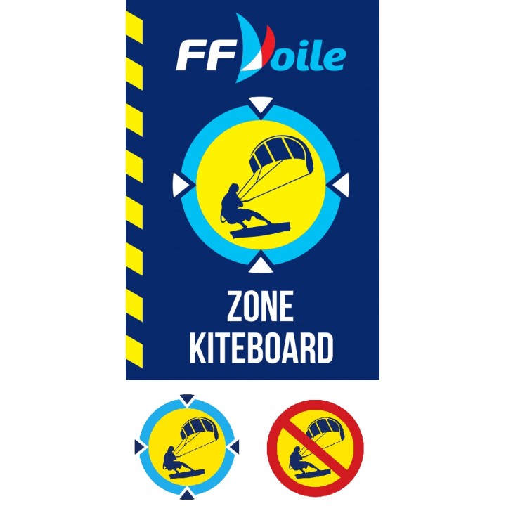 Kit Signalétique Zone de Kiteboard